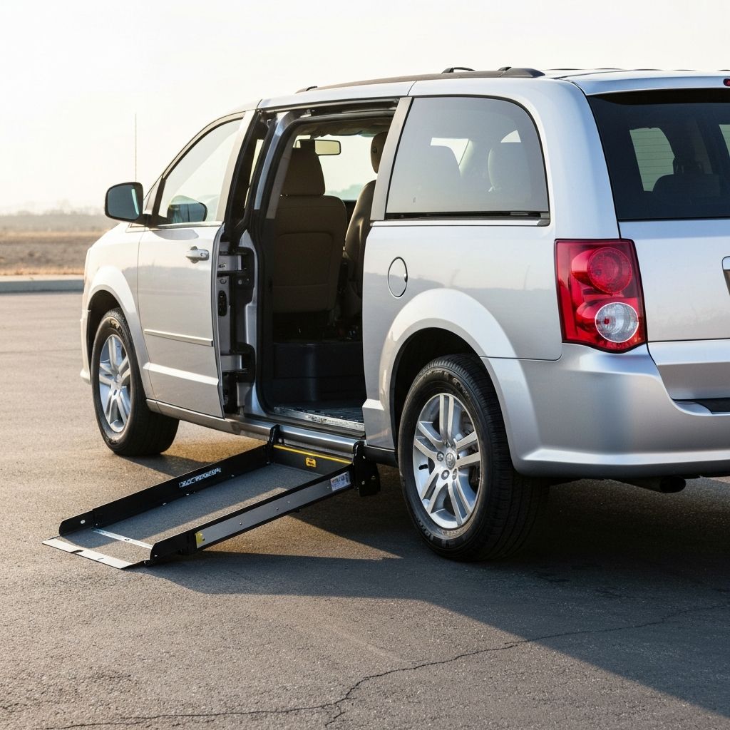 Wheelchair accessible van with automatic ramp